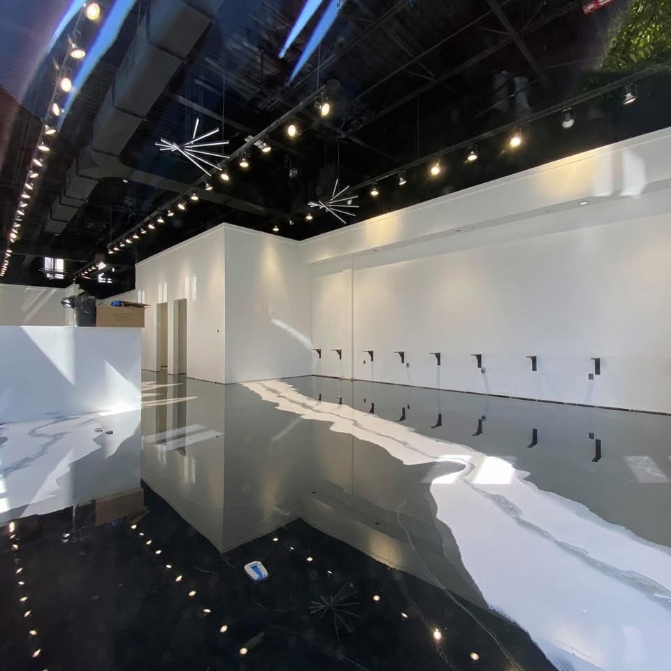 Beautiful epoxy flooring installation