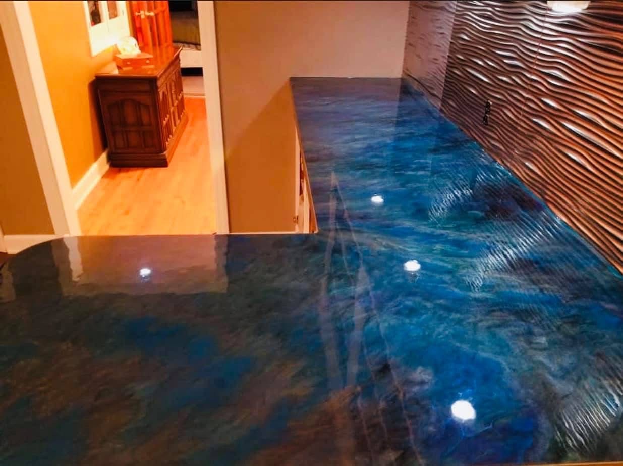 Epoxy countertop transformation